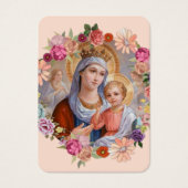 Vierge Marie Bouquet spirituel Prière Sainte Carte (Devant)