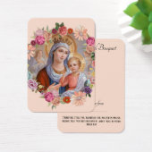 Vierge Marie Bouquet spirituel Prière Sainte Carte (Bureau)