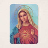 Vierge Marie Catholicisme Funéraire Carte Sainte - (Devant)