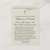 Vierge Marie Catholicisme Funéraire Carte Sainte - (Dos)