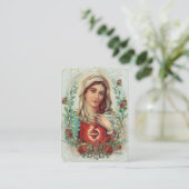 Vierge Marie Catholicisme Funéraire Carte Sainte - (Debout devant)