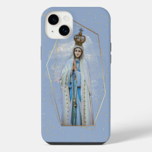 Vierge Marie Catholique Ciel Bleu & Or