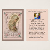 Vierge Marie Catholique Prière funéraire Carte Sai (Devant & derrière)
