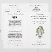 Vierge Marie catholique Programme de mariage de ma (Devant / Derrière)