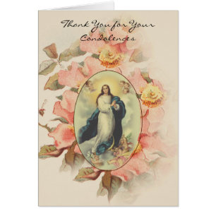 Vierge Marie Catholique Remerciement pour Condolé