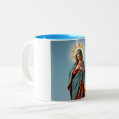 Vierge Marie Céramique Café Mug (Devant gauche)