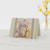 Vierge Marie Christ première carte de communion (Fleur jaune)