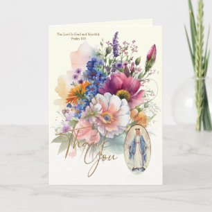 Vierge Marie Condolence Merci funéraire