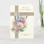 Vierge Marie Condolence Merci funéraire (Devant)