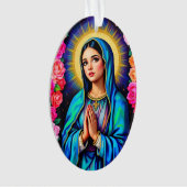 Vierge Marie Couleurs vives Photo Arbre de Noël (devant)