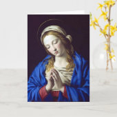 Vierge Marie dans la carte de prière (Fleur jaune)