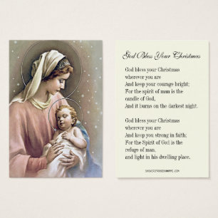 Vierge Marie et Jésus Poème de prière de Noël
