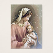 Vierge Marie et Jésus Poème de prière de Noël (Devant)