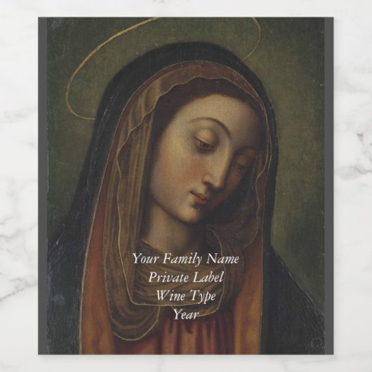Vierge Marie Étiquette privé (Étiquettes simples)