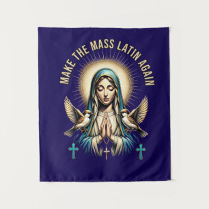 Vierge Marie faire la messe Tapisserie catholique