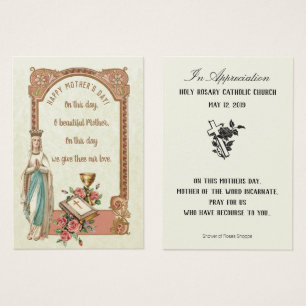 Vierge Marie Fête des mères Cartes de souvenir