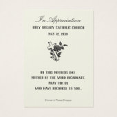 Vierge Marie Fête des mères Cartes de souvenir (Dos)