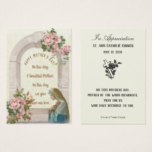 Vierge Marie Fête des mères Cartes de souvenir