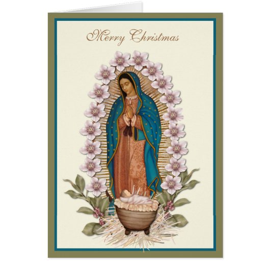 Vierge Marie Guadalupe Jésus mangeoire de Noël (Devant)