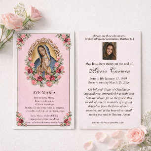 Vierge Marie Guadalupe Roses Funérailles Catholiqu
