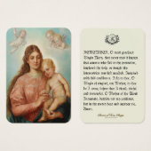 Vierge Marie Jésus Anges Mémoire Prière (Devant & derrière)