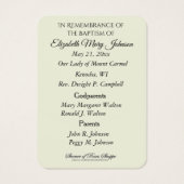 Vierge Marie Jésus Baptême Christening Religieux (Dos)