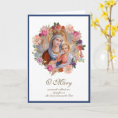 Vierge Marie Jésus Carte religieuse des mères (Fleur jaune)