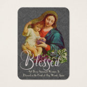 Vierge Marie Jésus catholique Funérailles Carte Sa (Devant)