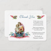 Vierge Marie Jésus Merci catholique Condolence (Devant / Derrière)