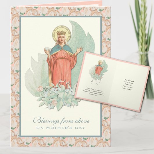 Vierge Marie Jésus Prière catholique Carte religie