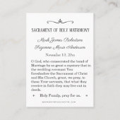 Vierge Marie Mariage catholique Favoriser la Carte (Dos)