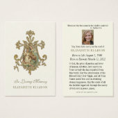 Vierge Marie MONT CARMEL Prière funéraire (Devant & derrière)