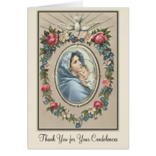 Vierge Marie Remerciement de condoléances catholi