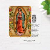 Vierge Marie Salve Reina Espagnol Prière Carte Sai (Bureau)
