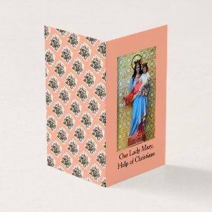 Vierge Marie, Secours des Chrétiens, Carte de Priè