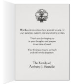 Vierge Marie Sympathie funéraire Carte Sainte Merc (Intérieur (Droit))