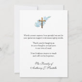 Vierge Marie Sympathie funéraire Carte Sainte Merc (Dos)