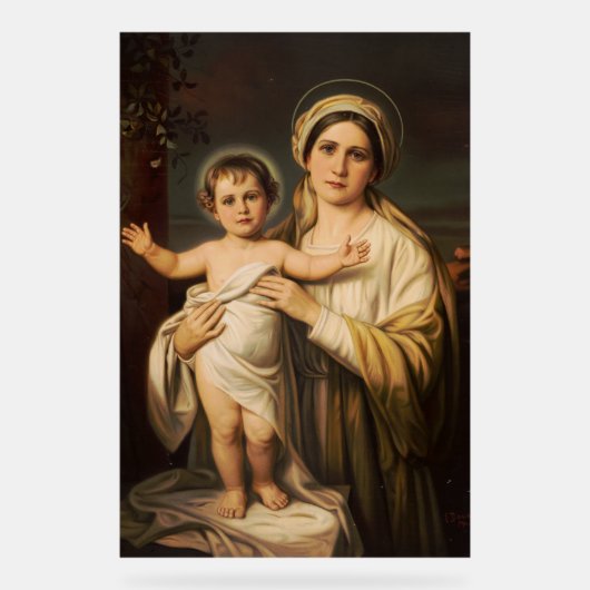 Vierge Marie tenant l'enfant Jésus (Recto)