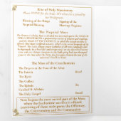 Vierge Marie Traditionnelle Messe latine Programme (Intérieur en premier)