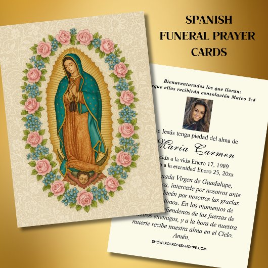 Vierge Mexique Guadalupe Espagne prière funéraire