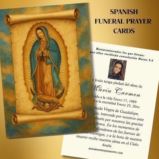 Vierge Mexique Guadalupe Espagne prière funéraire