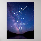 Vierge | Poster personnalisé Zodiac Constellation (Devant)