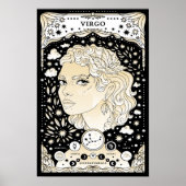 Vierge Précis et Élégant - Affiche du Zodiaque (Devant)