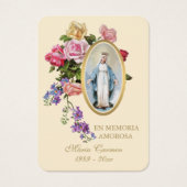 Vierge religieuse Marie Funérailles espagnoles Pri (Devant)