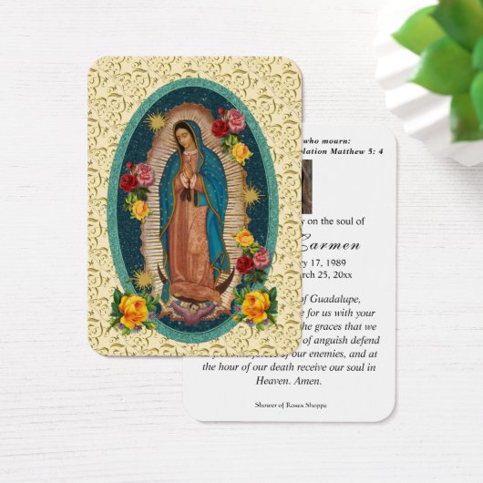 Vierge religieuse Marie Guadalupe Mexique Funérail (Bureau)
