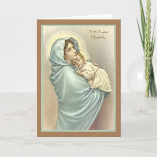 Vierge religieuse Marie Jésus Carte de Sympathie c (Devant)