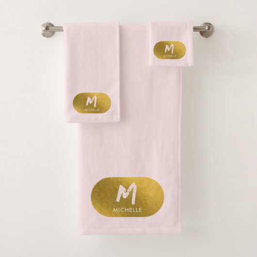 Vierge rose or Chic féminin Monogramme initial (En situation)