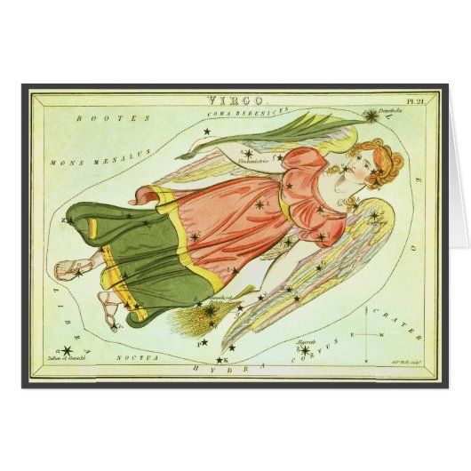 Vierge Vierge Antique Constellation Miroir d'Urani (Devant horizontal)