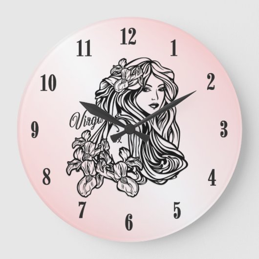 Vierge Vierge Zodiaque Horloge Rose (Recto)