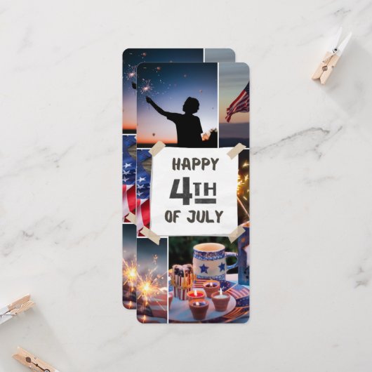 #VierHappy4thOfJulyFlatCard (Voorkant / Achterkant in situ)